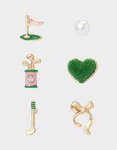 MISMATCH GOLF STUD SET GREEN