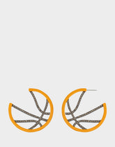 BASKETBALL HOOP EARRINGS ORANGE