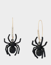 SPIDER SHEPHERD HOOK EARRING BLACK
