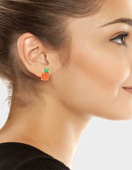 PUMPKIN STUD EARRING ORANGE