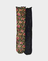 2-PACK LEOPARD ROSE MESH CREW SOCKS TAN MULTI