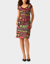 BETSEY'S FRUIT DRESS BLACK MULTI
