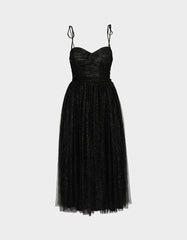 GLITTER TULLE MULTI BLACK