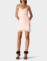 PINK & WHITE SLIP DRESS