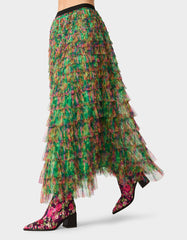 LOVELY LAYERS SKIRT GREEN