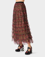 LOVELY LAYERS SKIRT LEOPARD ROSE