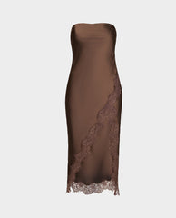 LACE AFFAIR DRESS BROWN