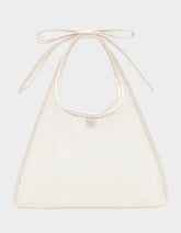 BOW MINI MESH TOTE PEARL