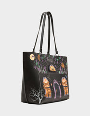 BOO & BREAKFAST TOTE BLACK/MULTI