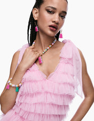 GUMMY BEAR SHEPHERD HOOK EARRINGS PINK