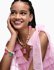 GUMMY BEAR SHORT PENDANT NECKLACE PINK