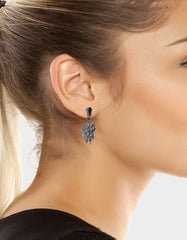 RICH WITCH MISMATCH SPIDER WEB EARRINGS GREEN