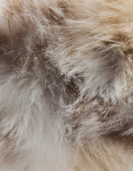 SNOW LEOPARD FAUX FUR HEADBAND IVORY