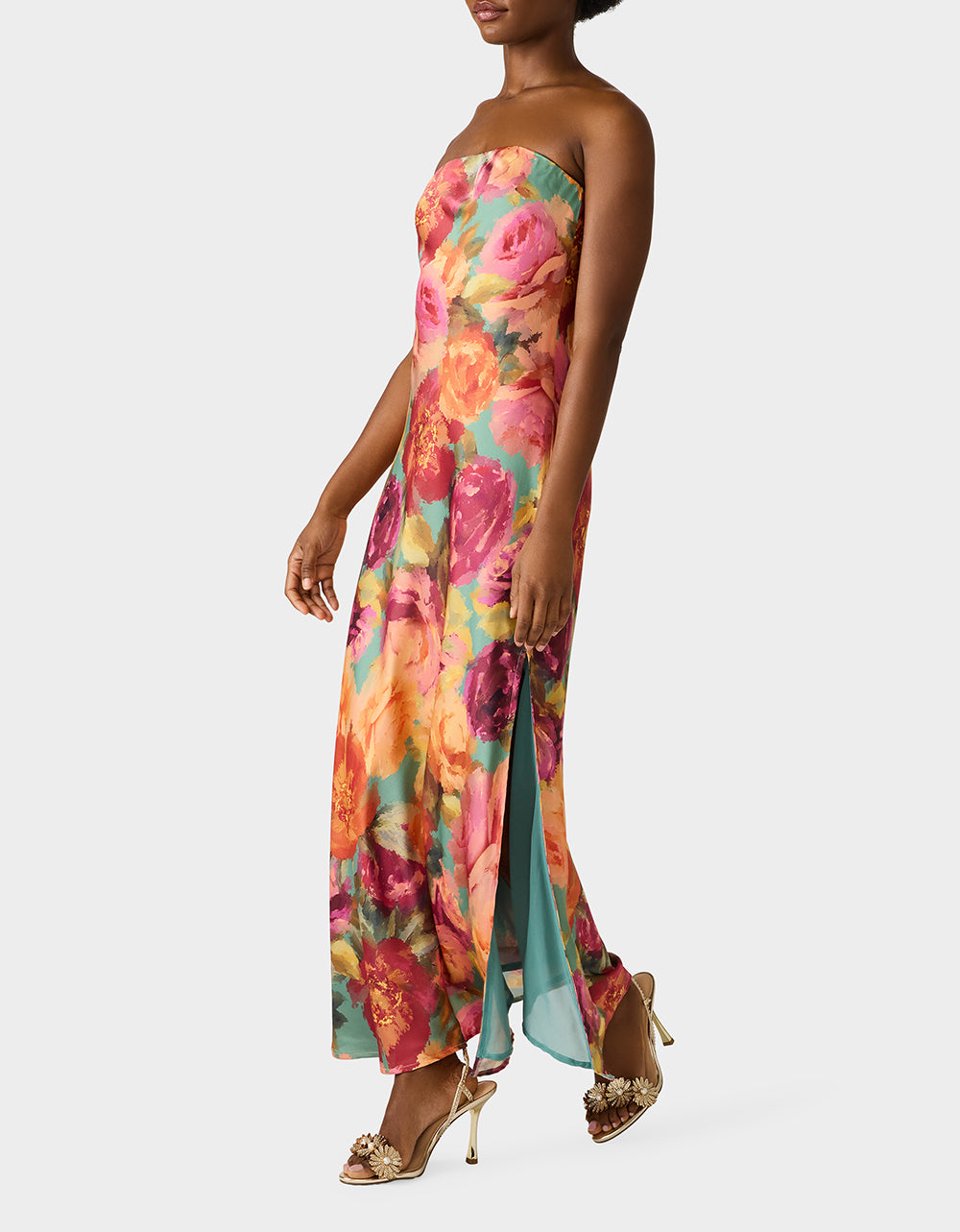 FLORA GOWN GREEN DITSY FLORAL
