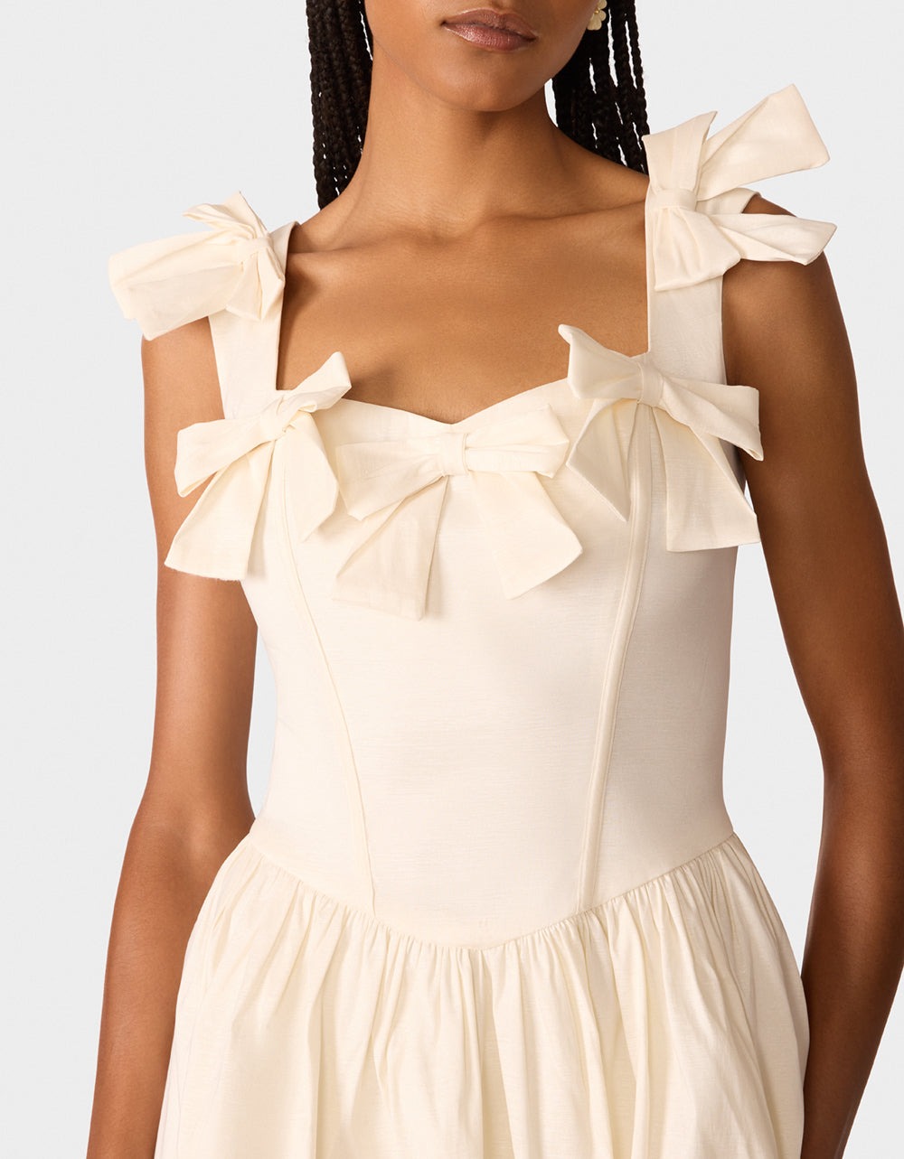 WHITE BOW DRESS