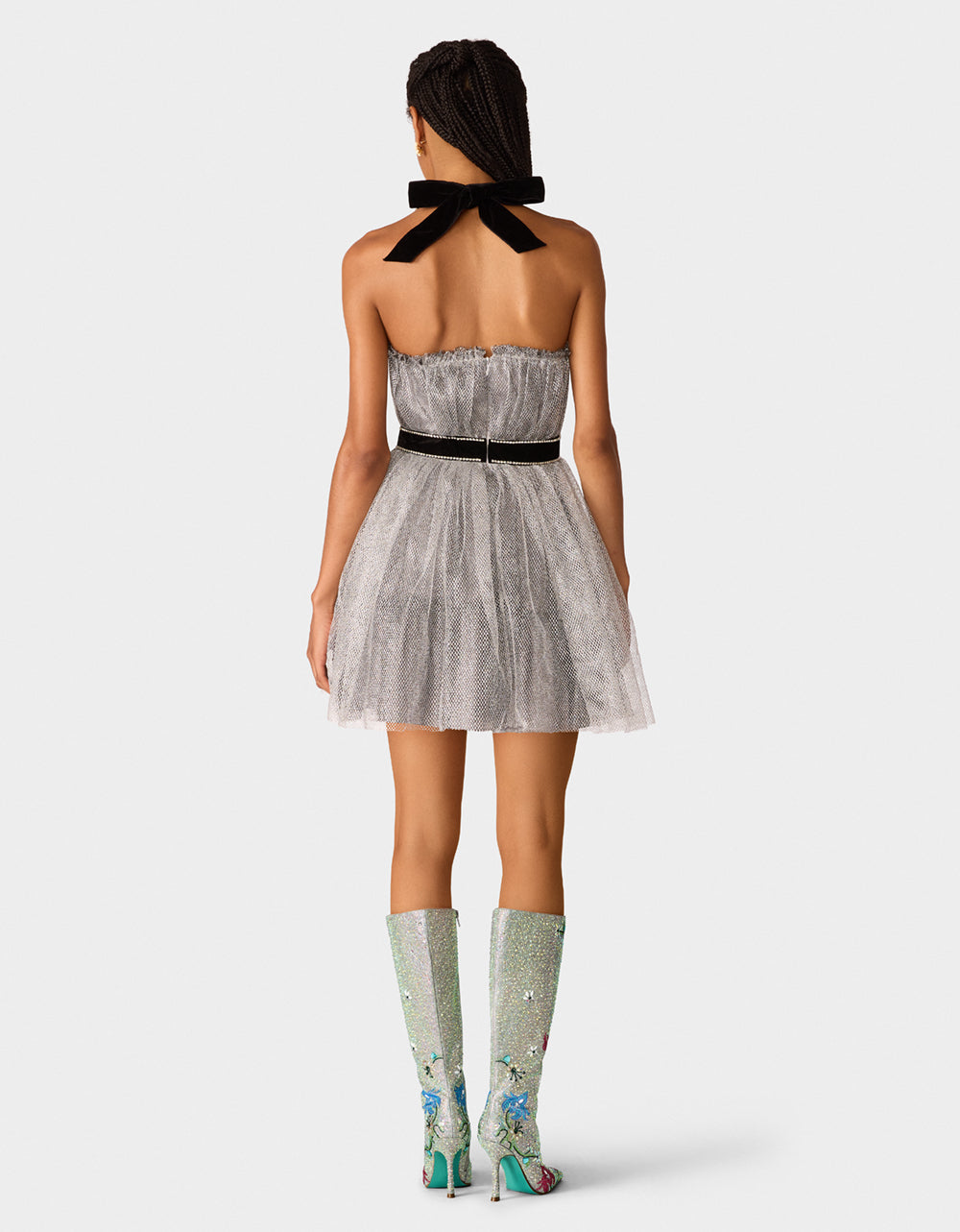 SILVER & BLACK TULLE DRESS