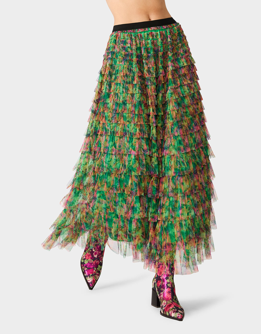 LOVELY LAYERS SKIRT GREEN