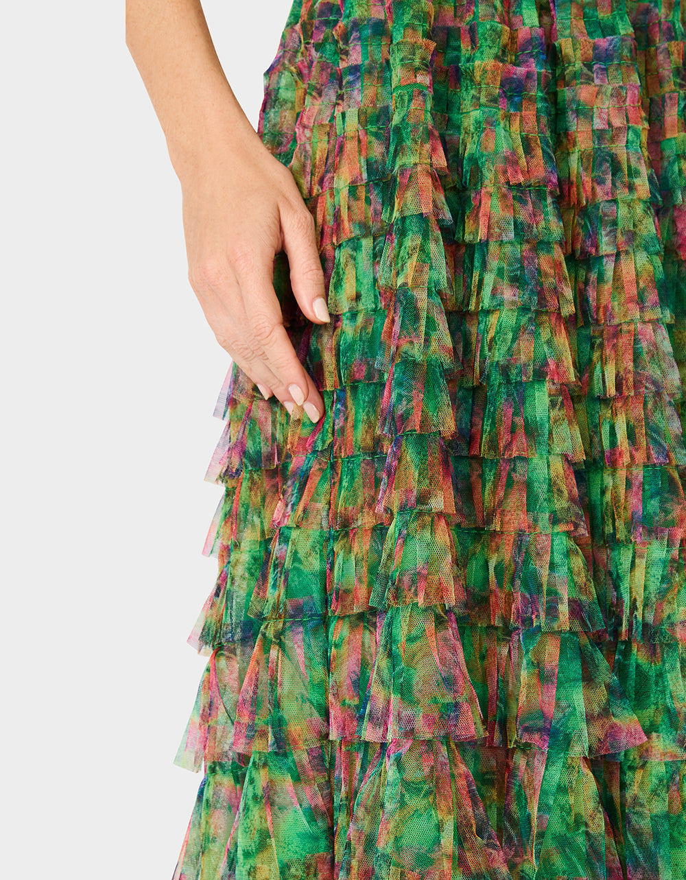 LOVELY LAYERS SKIRT GREEN