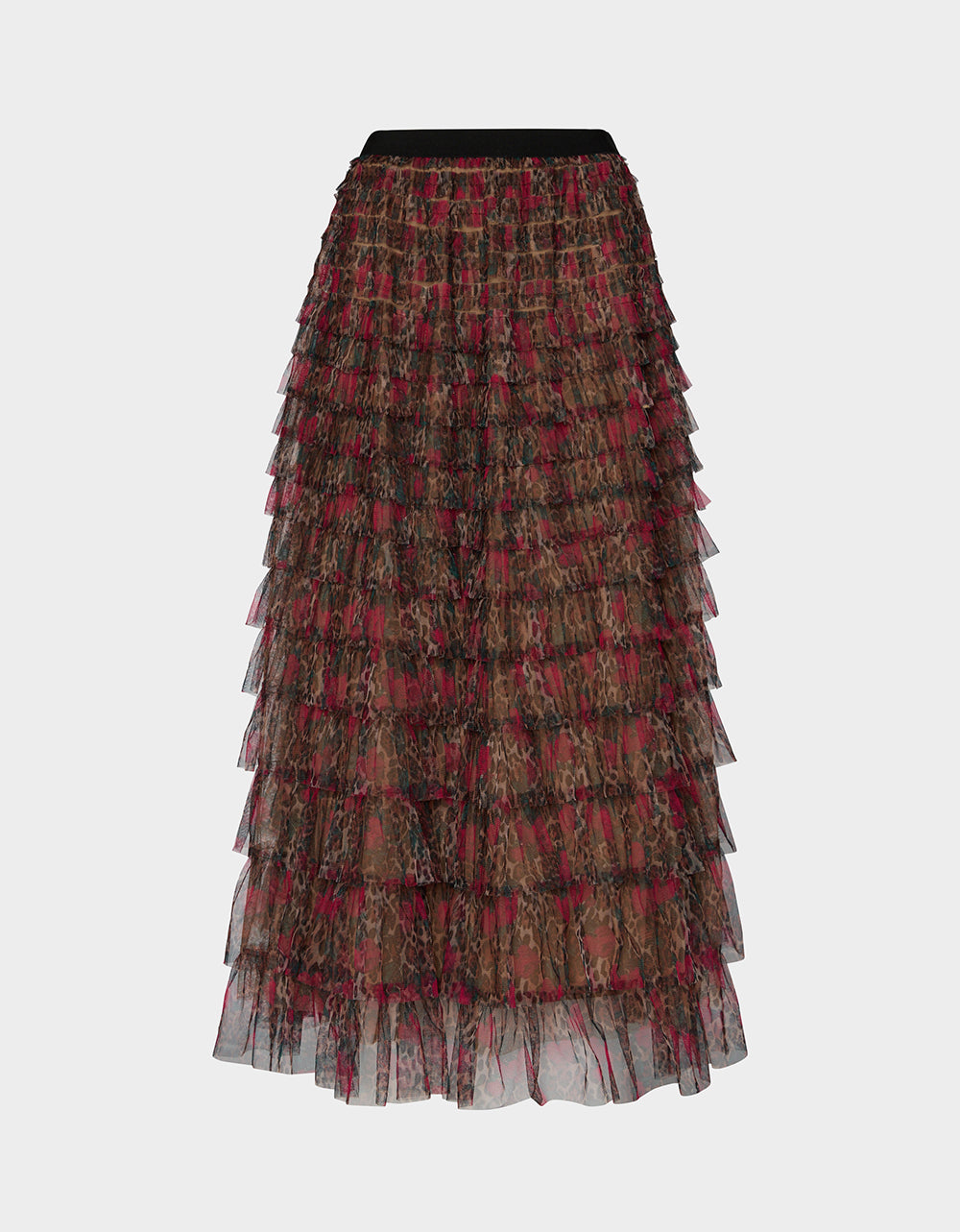 LOVELY LAYERS SKIRT LEOPARD ROSE