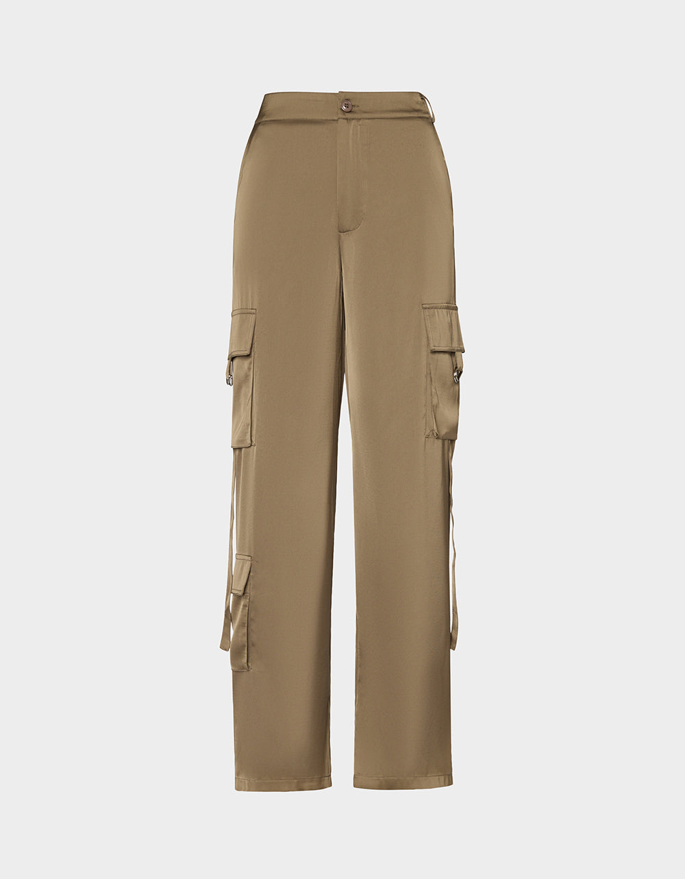SILK UTILITY PANTS DARK OLIVE