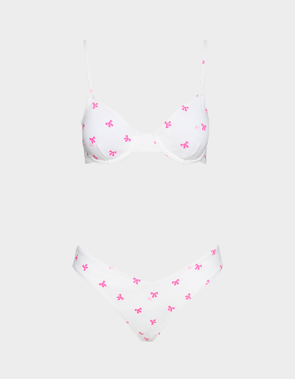 MINI BOWS BIKINI SET WHITE