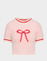 BETSEY'S BOW SWEATER PINK