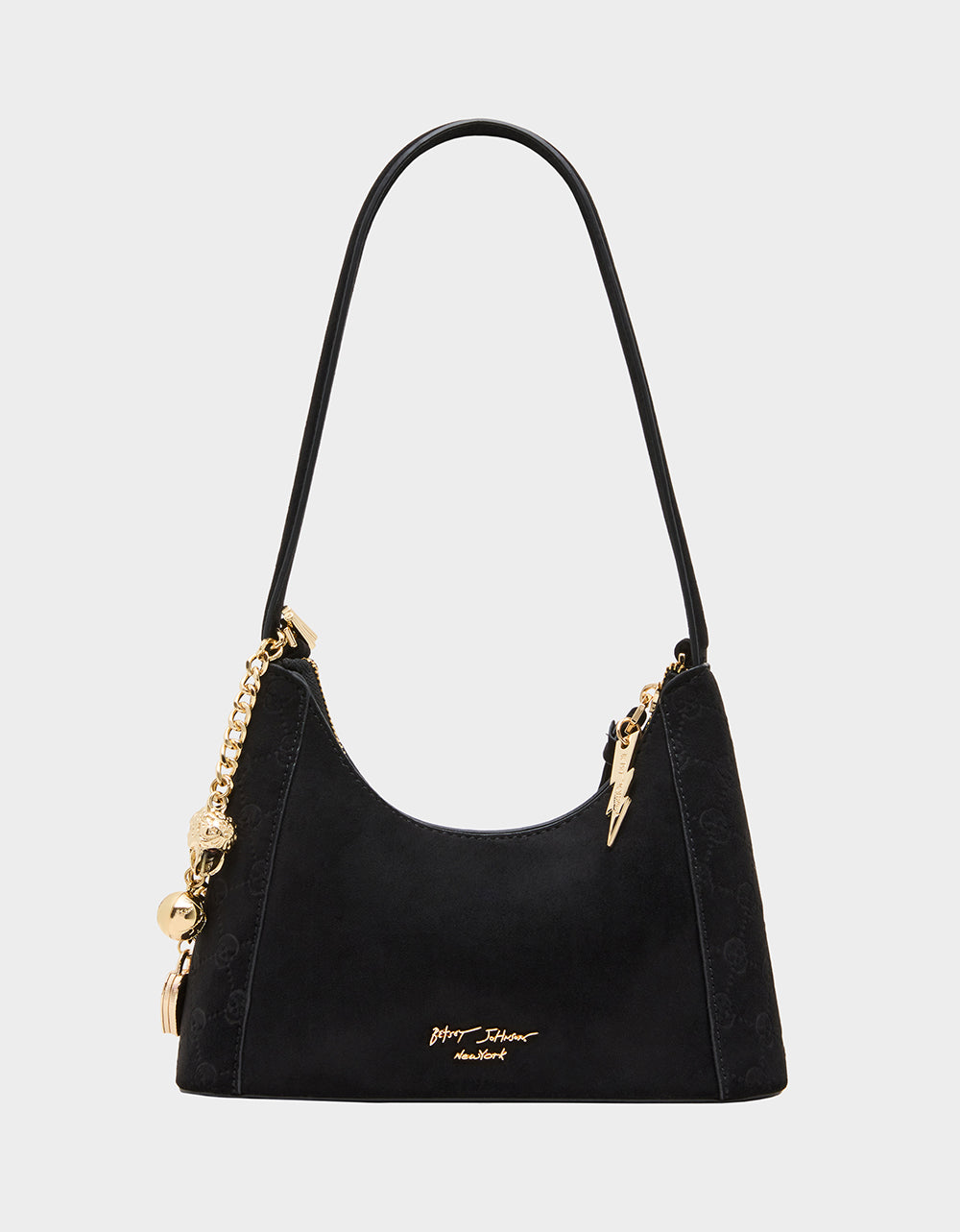 HEADLINER DEBOSS SHOULDER BAG BLACK