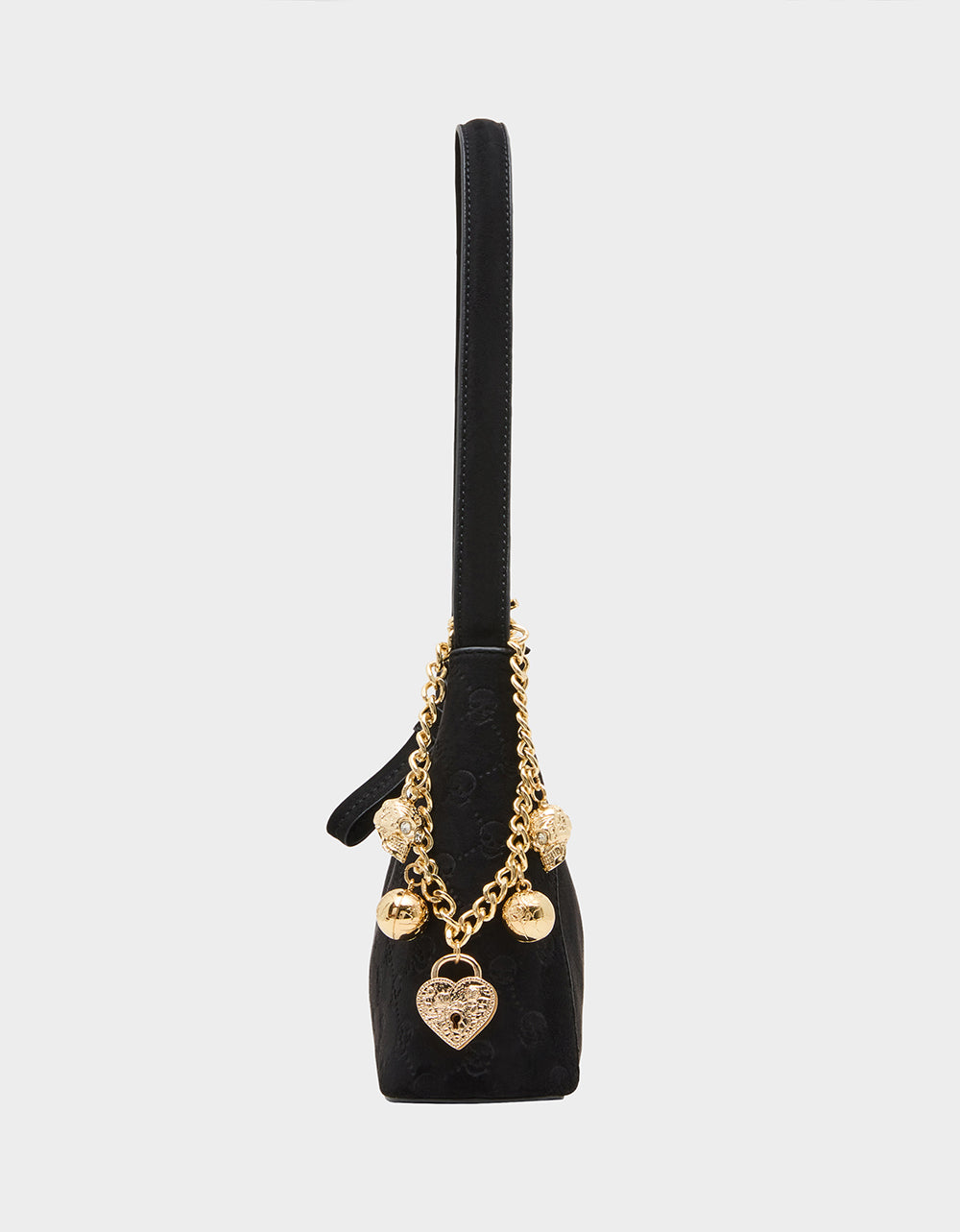 HEADLINER DEBOSS SHOULDER BAG BLACK
