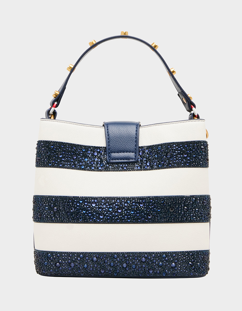 AHOY, GORGEOUS RHINESTONE STRIPE NAVY MULTI