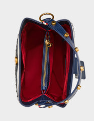 AHOY, GORGEOUS RHINESTONE STRIPE NAVY MULTI
