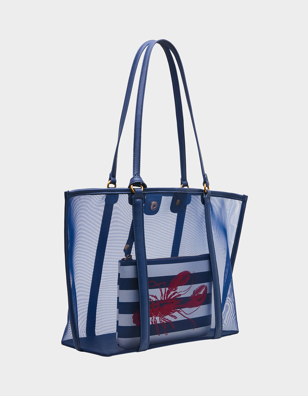 HOTTER THAN BUTTER MESH TOTE W NAVY