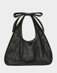 BOW MINI MESH TOTE BLACK