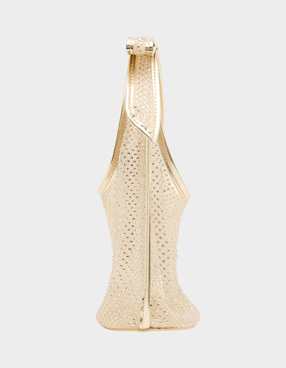 BOW MINI MESH TOTE GOLD