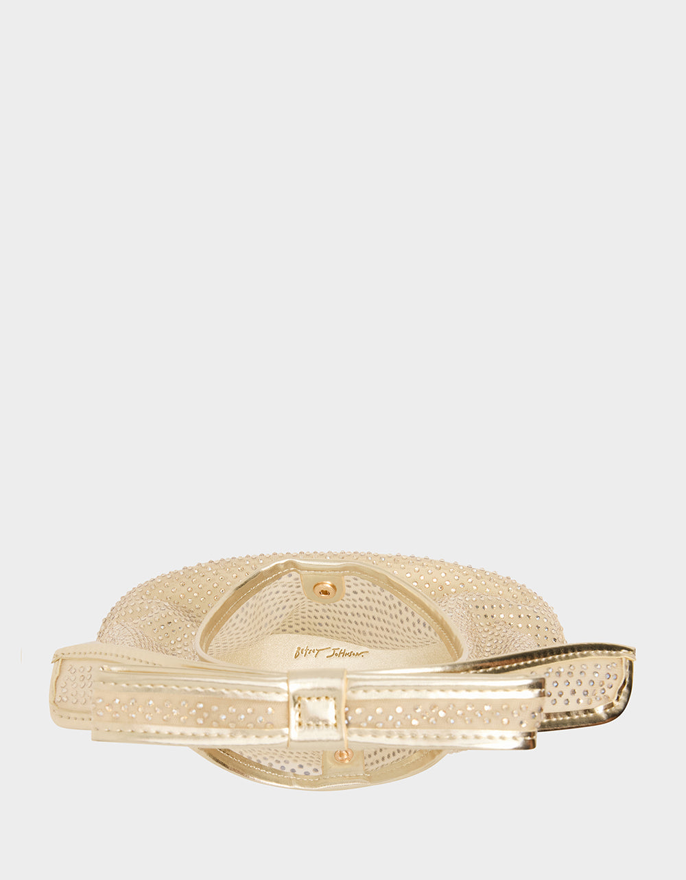 BOW MINI MESH TOTE GOLD