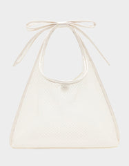 BOW MINI MESH TOTE PEARL