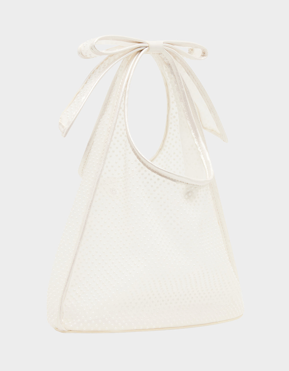 BOW MINI MESH TOTE PEARL