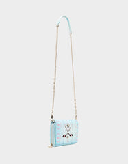 PUCKIN' AROUND WALLET ON CHAIN LIGHT BLUE
