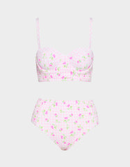 GINGHAM ROSE BIKINI SET PINK