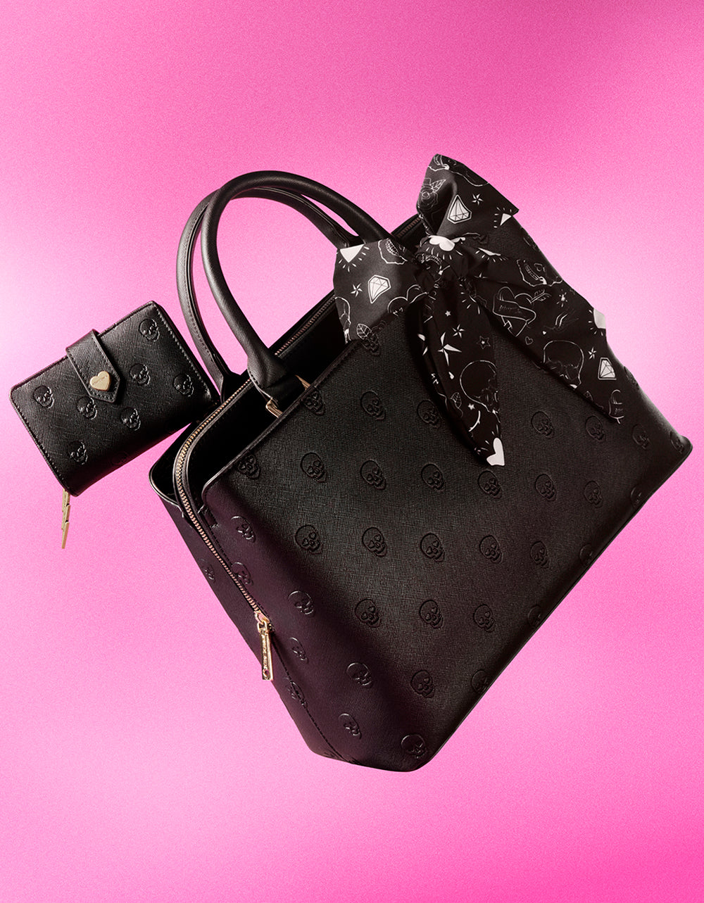 SKULLICIOUS SATCHEL BLACK