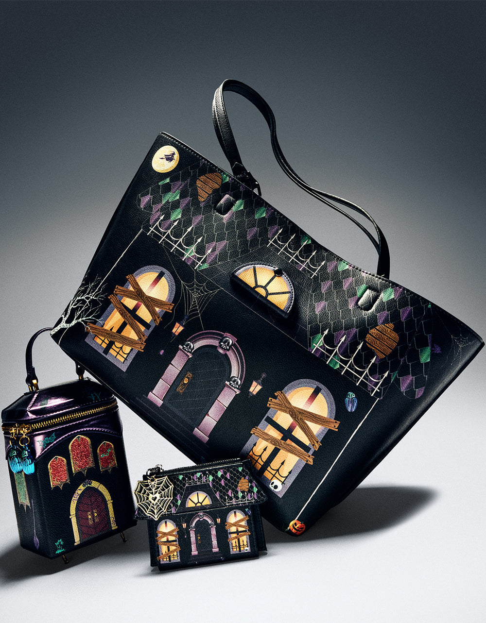 BOO & BREAKFAST WALLET BLACK/MULTI